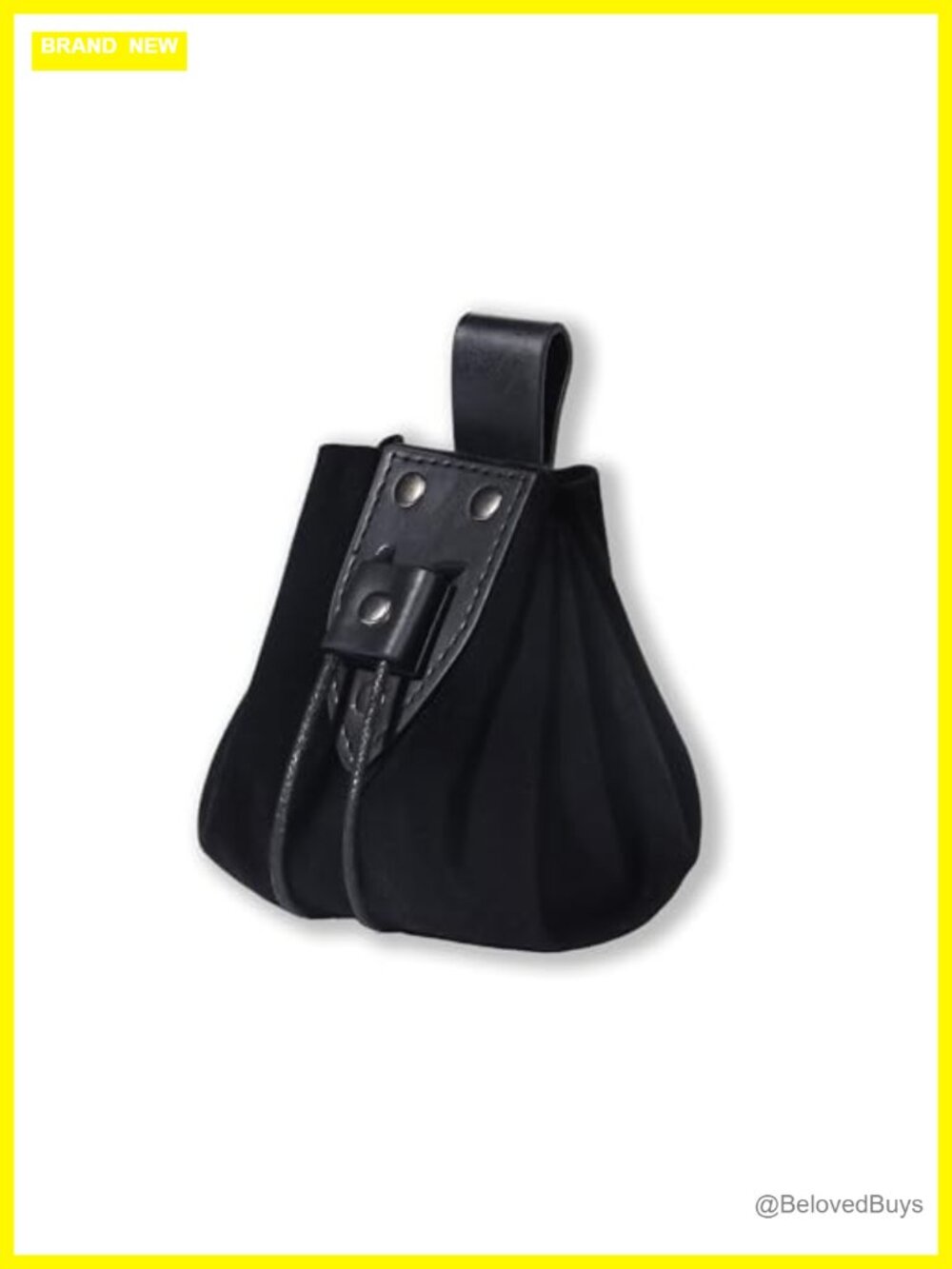 Faux Leather Drawstring Pouch Coin Purse Dice Bag Belt Pouch for LARP Medieval